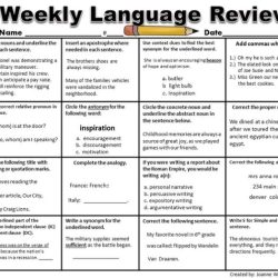 Weekly language review q1 1