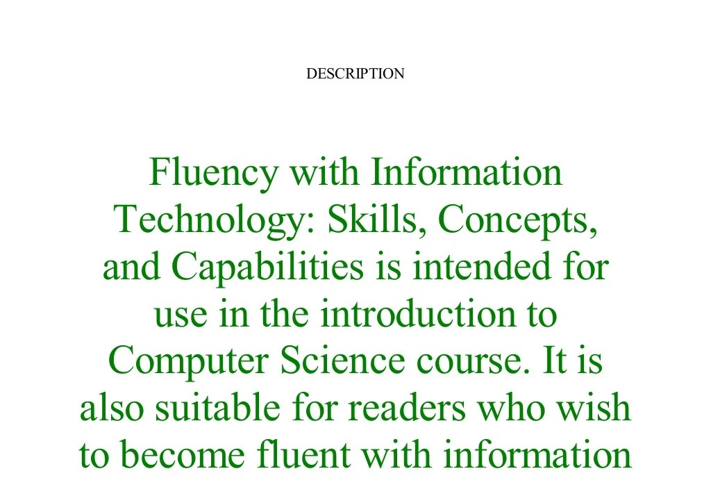 Fluency with information technology 7th edition